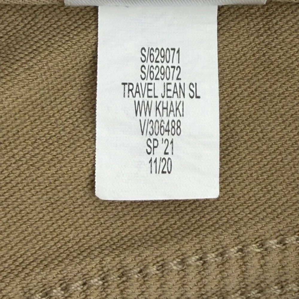 Banana Republic Travel Jean Mens 33x30 Slim Fit Khaki Tan Brown Pants 5-Pocket